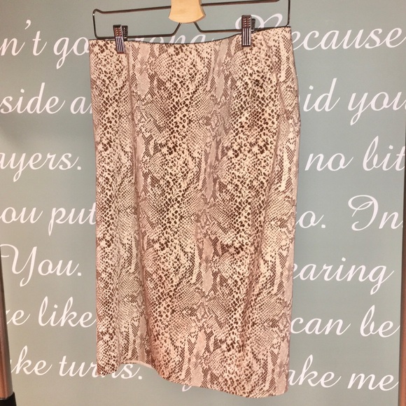SNAKE PRINT PENCIL SKIRT - Picture 1 of 3